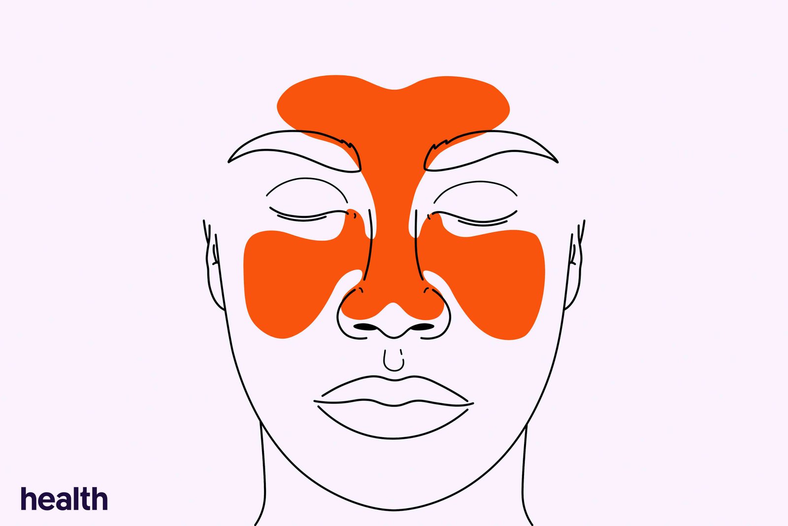 Diagram of human sinuses